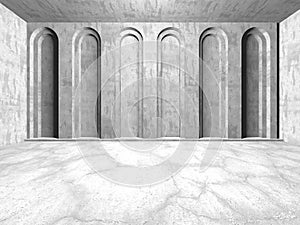 Abstract architecture interior background. Empty concrete room