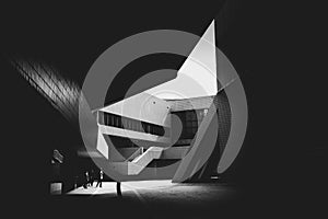 Abstract architecture in monochrome tone