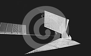 Abstract architecture in monochrome tone