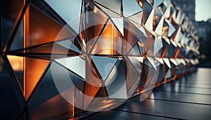 Abstract architecture pattern, modern shape, backgrounds futuristic design built structure generated by AI