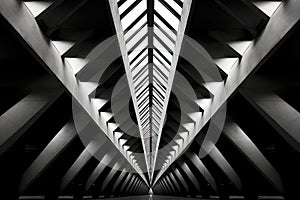 Abstract architecture symmetrical lines and shapes