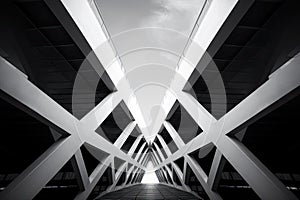 Abstract architecture symmetrical lines and shapes