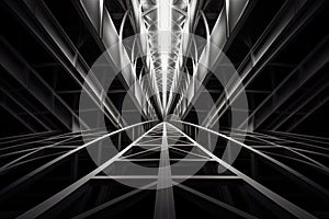 Abstract architecture symmetrical lines and shapes