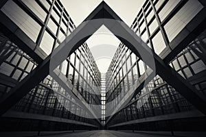 Abstract architecture symmetrical lines and shapes