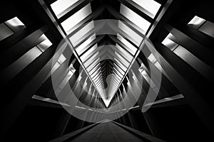 Abstract architecture symmetrical lines and shapes