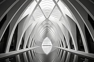 Abstract architecture symmetrical lines and shapes