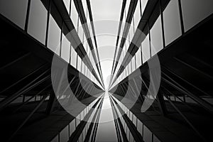 Abstract architecture symmetrical lines and shapes