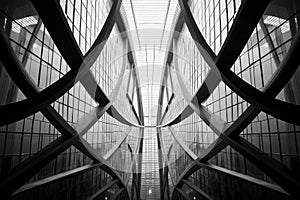 Abstract architecture symmetrical lines and shapes