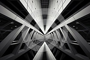 Abstract architecture symmetrical lines and shapes