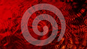 Abstract ardent background and red water structure. Loop Animation.