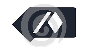 Abstract Arrow or Angle Shape Icon for Direction or Navigation, vector design Generative AI