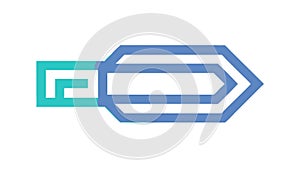 Abstract Arrow Direction Navigation Pathway Symbol Vector, vector design Generative AI