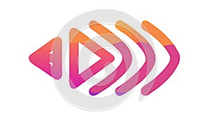 Abstract Arrow Dynamic Directional Icon, vector design Generative AI