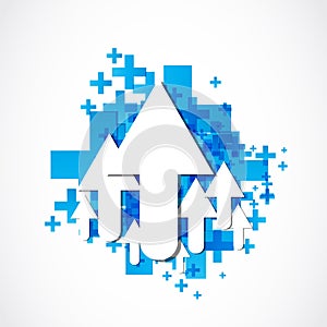 Abstract arrow icon concept