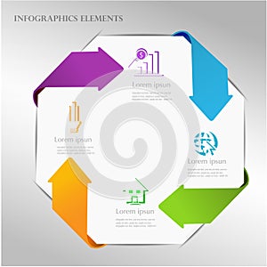 Abstract arrow infographics template.