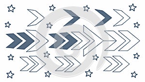 Abstract Arrow and Line Patterns Collection, vector design Generative AI