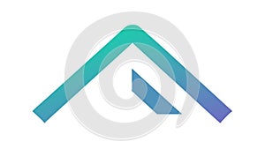 Abstract Arrow Logo: Dynamic Growth Forward Direction, vector design Generative AI