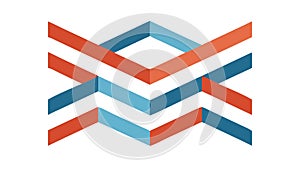 Abstract Arrow Pattern Red and Blue Art, vector design Generative AI