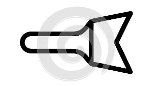 Abstract arrow or pointer. Dynamic direction and progress, vector design Generative AI