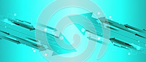 Abstract arrows wtech background in green background