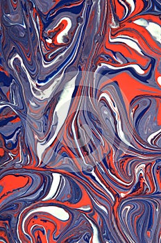abstract art background blue and red with a wave pattern