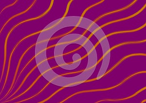 Abstract art background dark purple color with wavy red lines. Backdrop with curve orange ribbon. Wave violet pattern