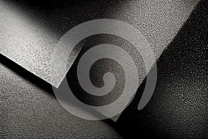 Abstract art background featuring black cloth with animated desaturated particles. Elegant and dynamic design, perfect for a photo
