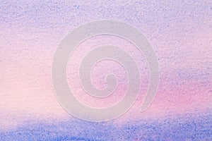 Abstract art background light blue and purple colors. Watercolor painting on canvas with soft lilac gradient