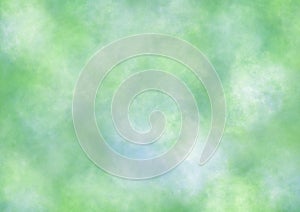 Abstract art background light green and olive colors. Watercolor painting on canvas with soft foggy gradient