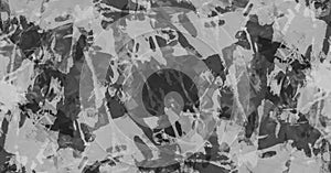 Abstract art background. Monochrome grunge texture. Brushstrokes of paint. Paint splashes. Modern black and white painting. Contem