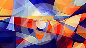 Abstract art, triadic color palette for background 3 photo