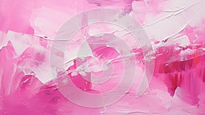 Abstract art banner mixed with pink and white oil paint