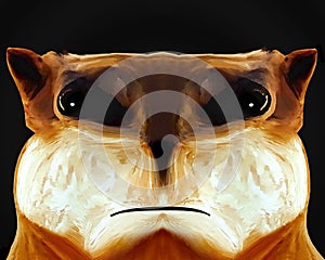 Abstract Art: Chipmunk With Sad Eyes, Version 2