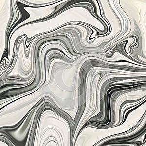 Abstract Art - Colorful Fluid Painting Black and White