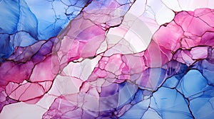 Abstract Art Cyan and Pastel Color Pink Marble Texture Background