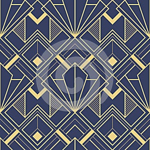 Abstract art deco geometric pattern vector