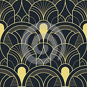 Abstract art deco geometric pattern vector