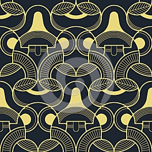 Abstract art deco geometric pattern vector