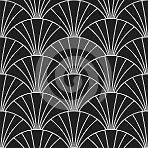 Art deco retro Gatsby scales seamless pattern photo