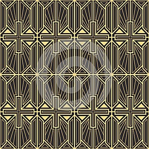 Abstract art deco seamless modern tiles pattern