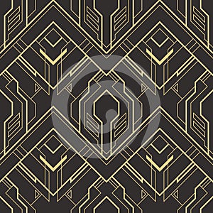 Abstract art deco seamless modern tiles pattern