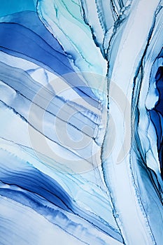 Abstract art drawing background in blue