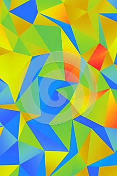 Abstract art geometric background of triangle multicolored polygons, vertical