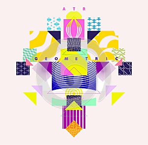 Abstract art geometric composition.