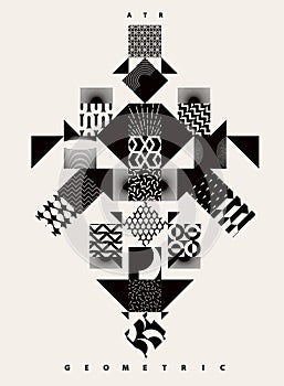 Abstract art geometric composition.