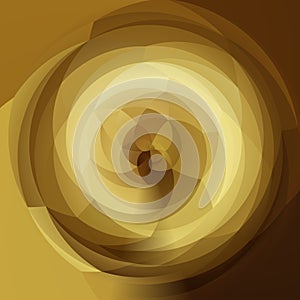 Abstract art geometric swirl background - gold yellow, beige and dark brown colored