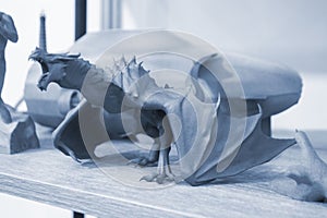 Art objects prototype models printed 3D printer from polyamide powder