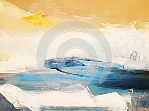 Abstract Art Painting background. Nature Landscape. Modern Artwork