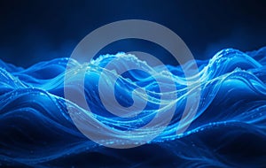 Luminous Digital Waves and Data Flow Abstract Background