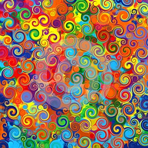 Abstract art rainbow circles swirl colorful pattern music grunge background